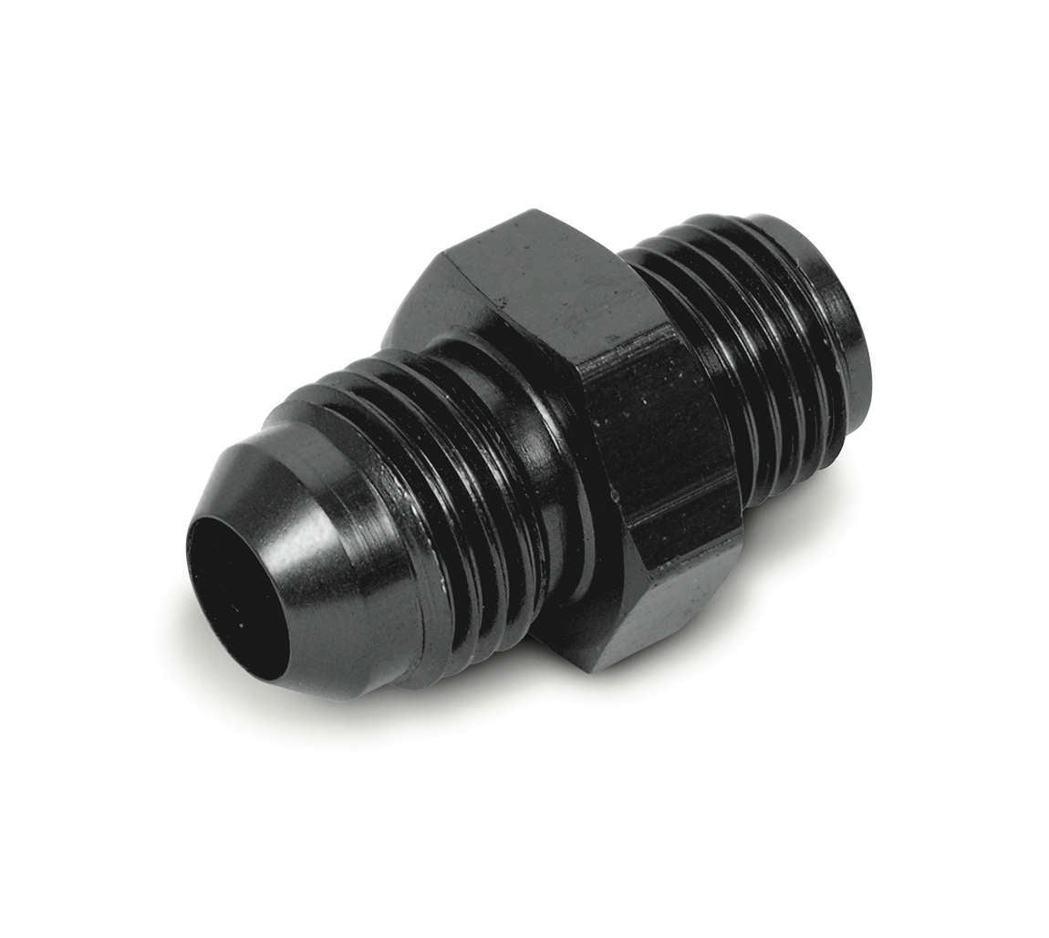 6an to 1/2-20 Fuel Pump Fitting - Black AN-NPT Fittings and Components Earl's Performance