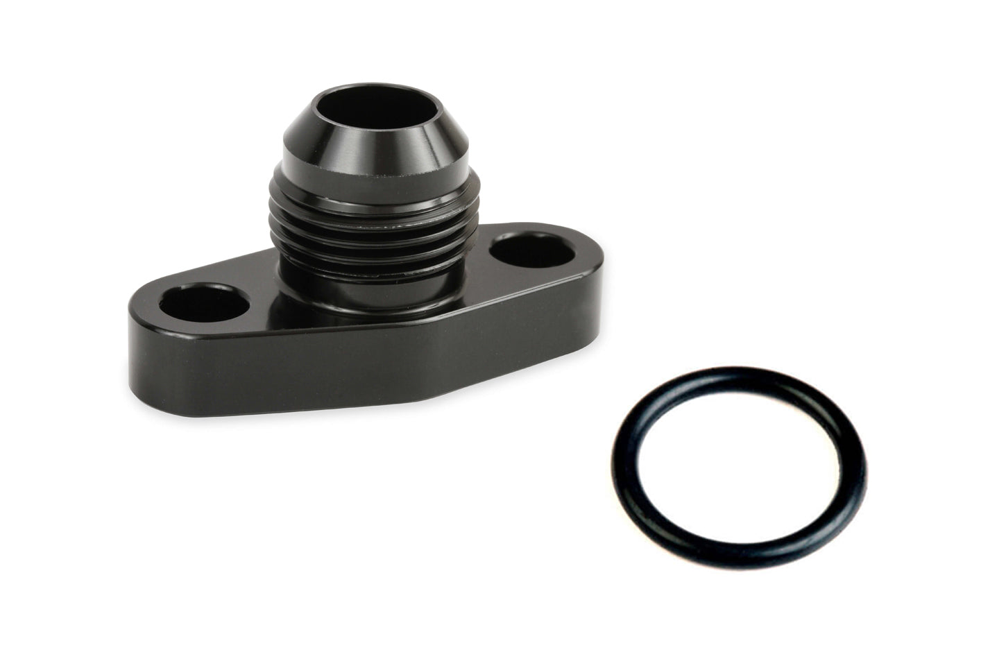 Turbo Oil Drain Back Flange 10an - Black Turbocharger Components Earl's Performance