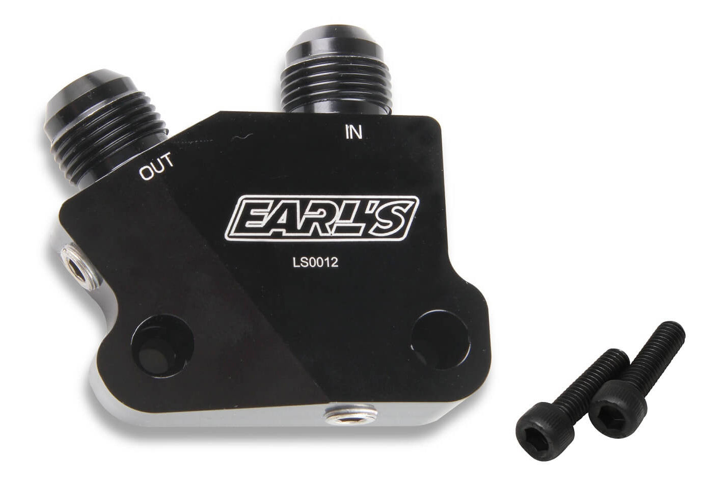 GM LS Engine Oil Cooler Adapter AN-NPT Fittings and Components Earl's Performance