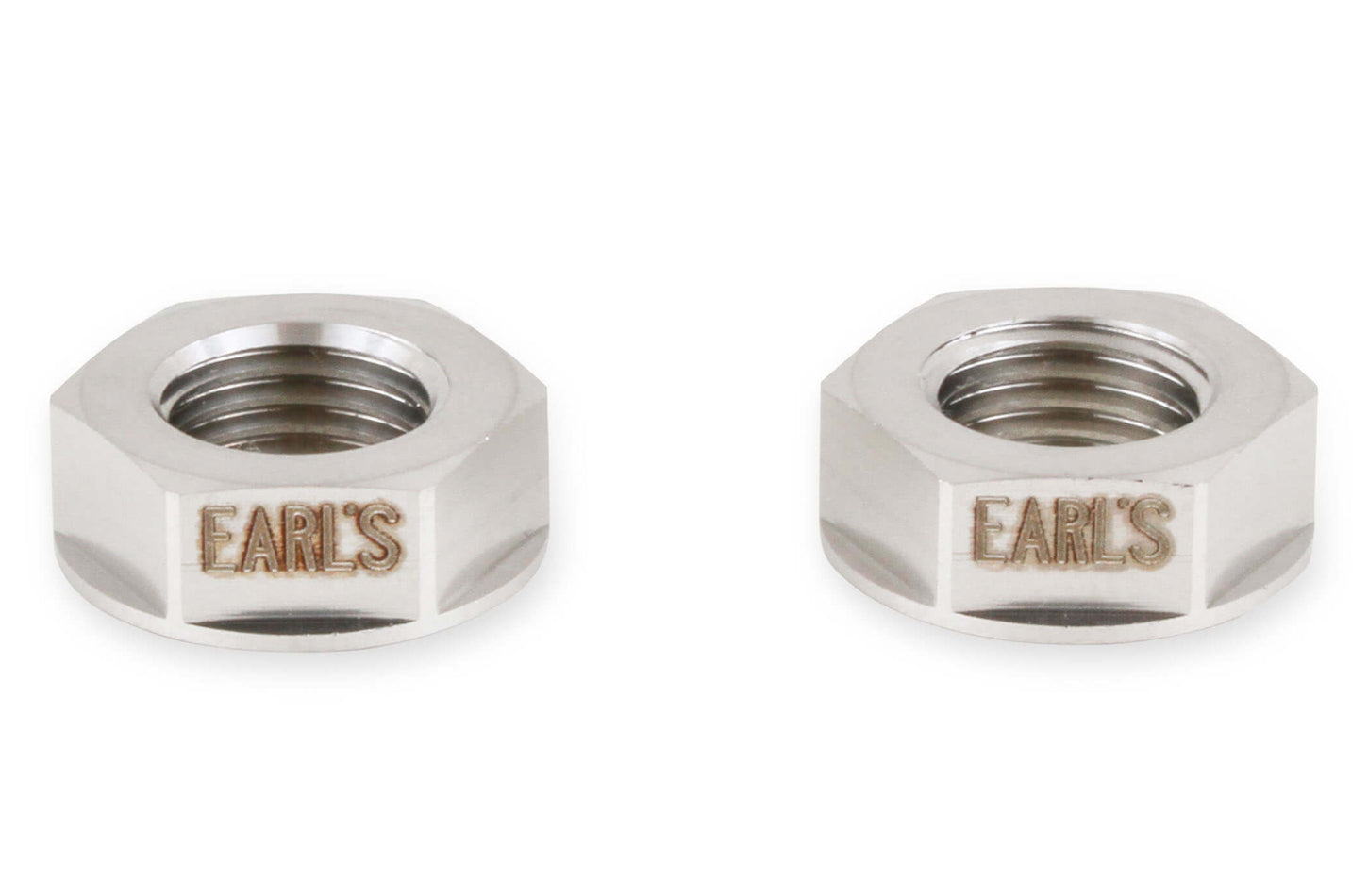 3AN Flanged Bulkhead Nut SS 2pk Nuts Earl's Performance