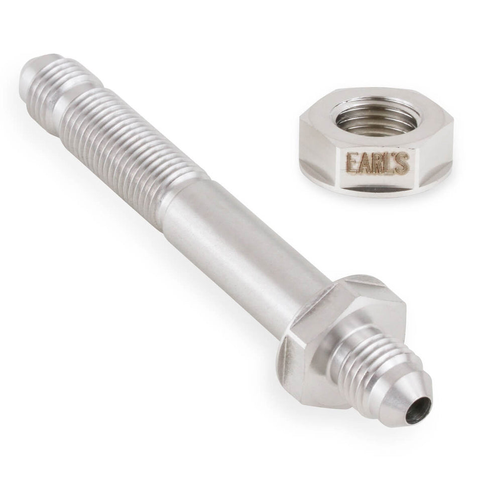 3AN Bulkhead Adapter SS Frame Pass Through AN-NPT Fittings and Components Earl's Performance