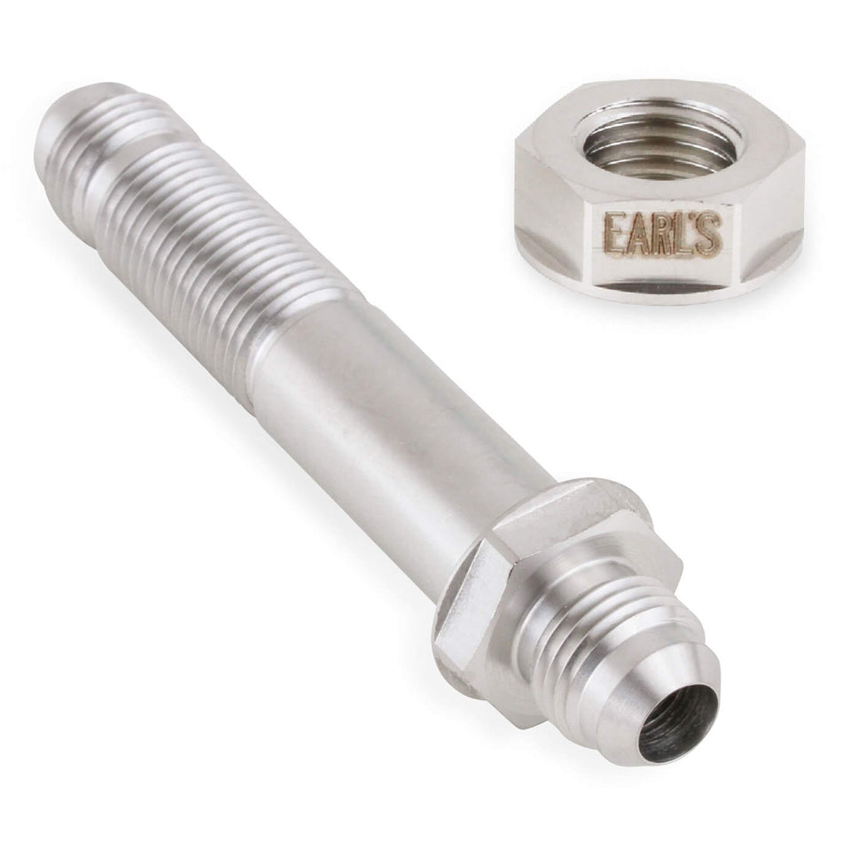 6AN Bulkhead Adapter SS Frame Pass Through AN-NPT Fittings and Components Earl's Performance