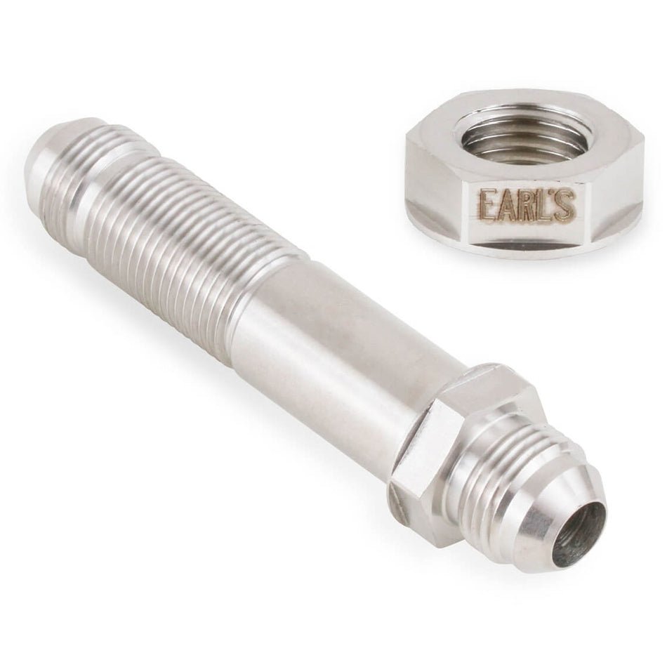 8AN Bulkhead Adapter SS Frame Pass Through AN-NPT Fittings and Components Earl's Performance