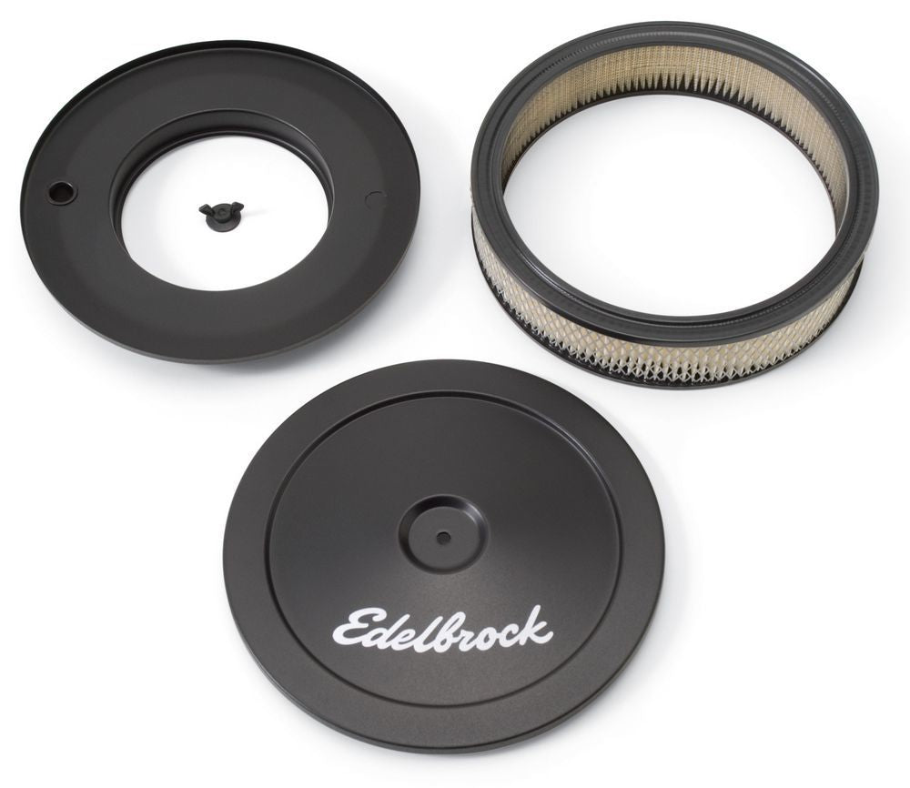 10in Signature Series A/C - Black Air Cleaner Assemblies and Air Intake Kits Edelbrock