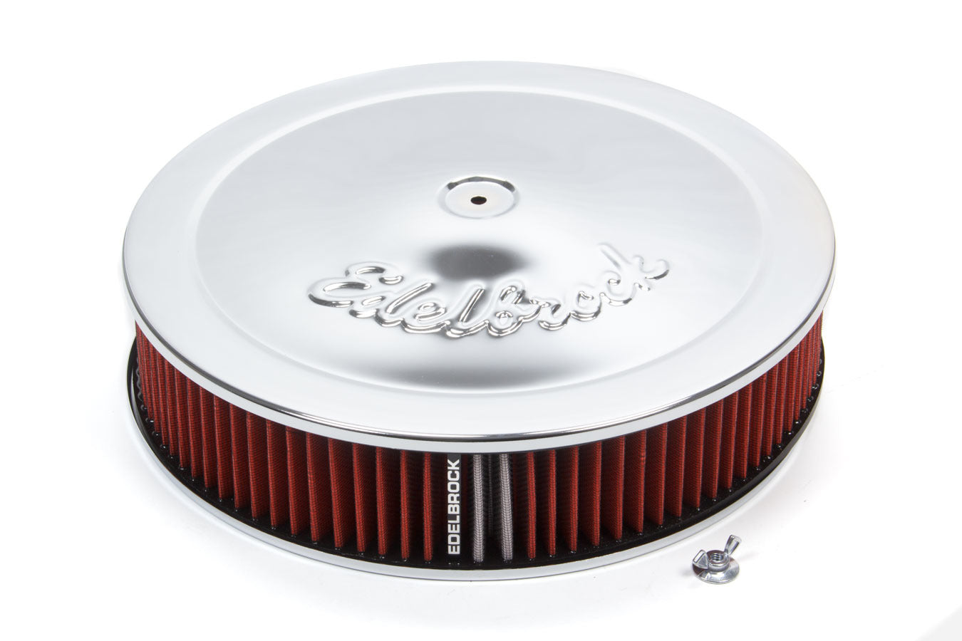Pro-Flow Air Cleaner Kit 14in x 3in Chrome Air Cleaner Assemblies and Air Intake Kits Edelbrock