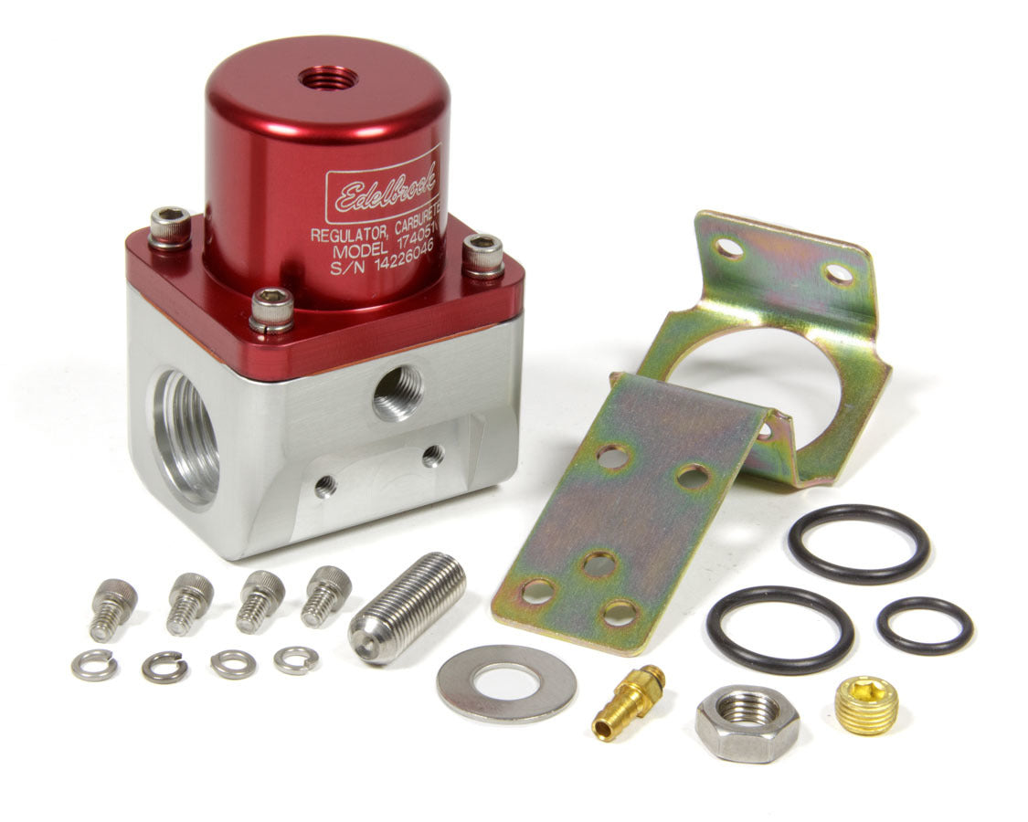 Fuel Pressure Regulator Bypass Style 180GPH Red Fuel Pressure Regulators Edelbrock