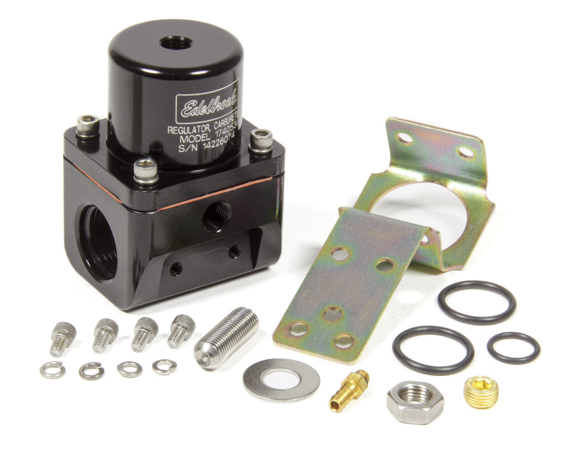 Fuel Pressure Regulator Bypass Style 180GPH Blk Fuel Pressure Regulators Edelbrock