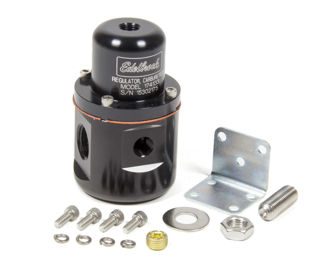 Fuel Pressure Regulator Bypass Style 160GPH Blk Fuel Pressure Regulators Edelbrock