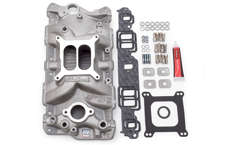 SBC 2701 Intake Manifold & Installation Kit Intake Manifolds Edelbrock