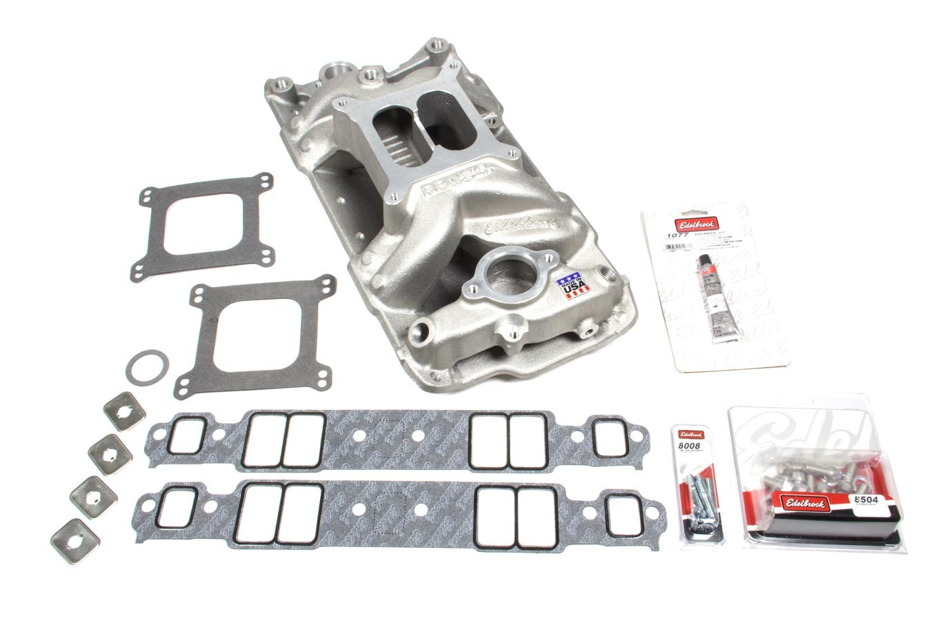 SBC 7501 Intake Manifold & Installation Kit Intake Manifolds Edelbrock