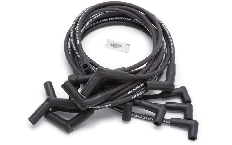 Max Fire Plug Wire Set SBF 83-96 Black Spark Plug Wires Edelbrock