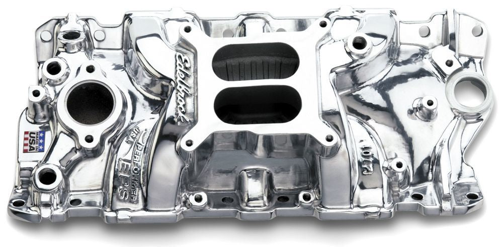SBC Performer EPS Manifold - Polished Intake Manifolds Edelbrock