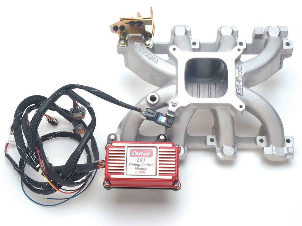 SBC Victor Jr. Manifold - LS1- 4150 Flange Intake Manifolds Edelbrock