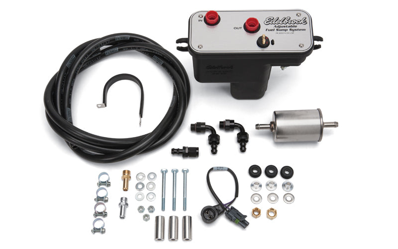Universal EFI Fuel Sump Tank Kit 67GPH 35-90psi Fuel Pumps Edelbrock