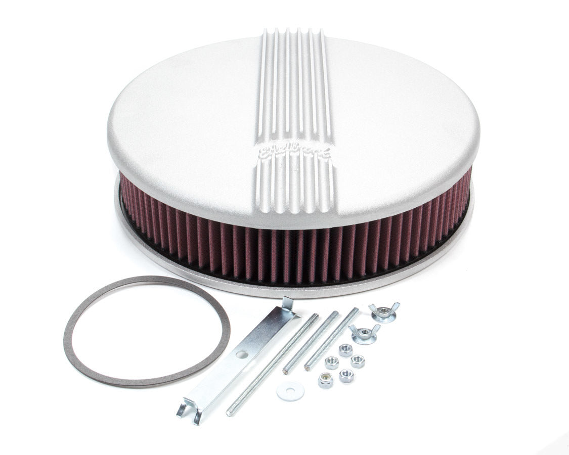 Air Cleaner Kit Classic Finned 14in Dia. x 3.9in Air Cleaner Assemblies and Air Intake Kits Edelbrock