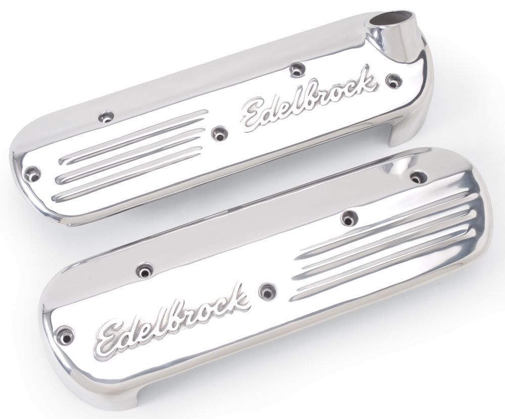 GM LS1 Coil Covers - Polished Ignition Coil Covers Edelbrock