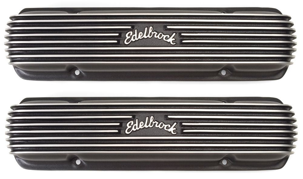 Pontiac Classic Series V/C's - Black Finish Valve Covers Edelbrock