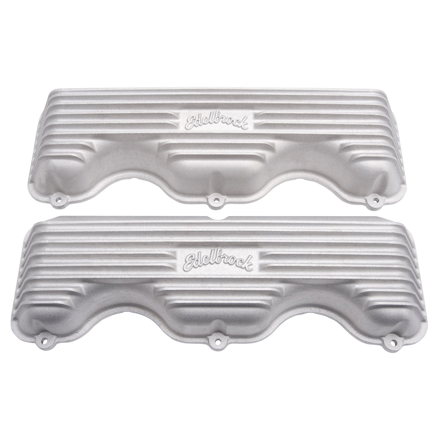 Valve Cover Kit Classic Finned Chevy 348-409 Valve Covers Edelbrock