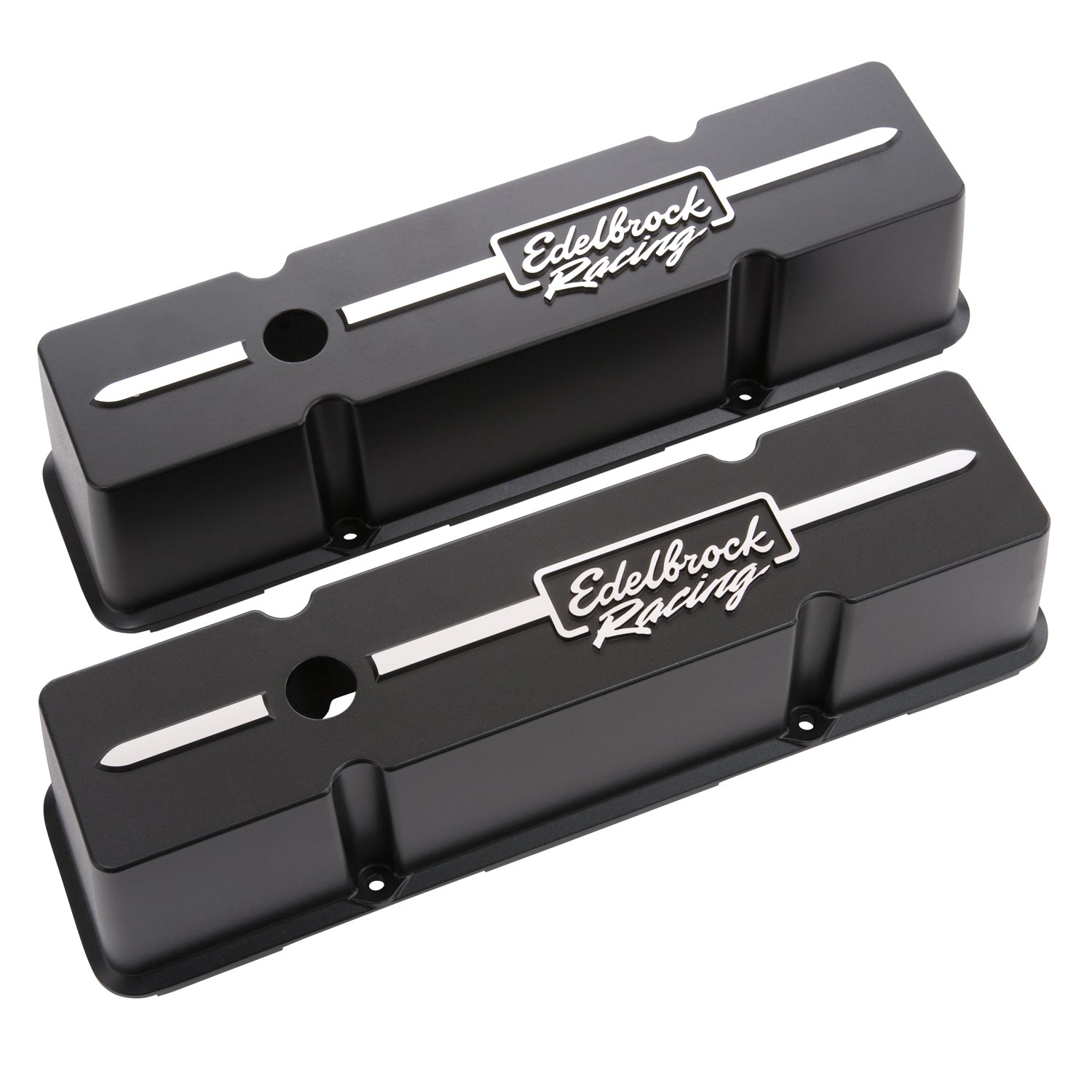 Valve Cover Kit Race Series SBC Tall Black Valve Covers Edelbrock