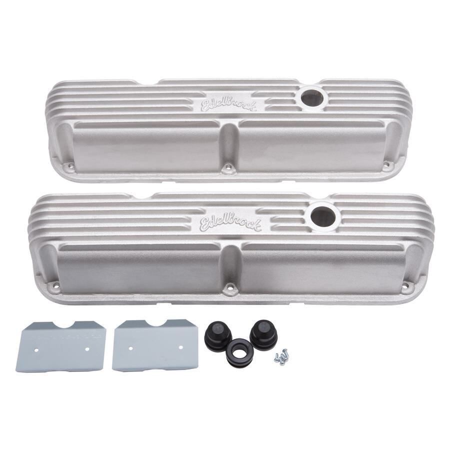 Valve Cover Kit Classic Finned SBM LA Valve Covers Edelbrock
