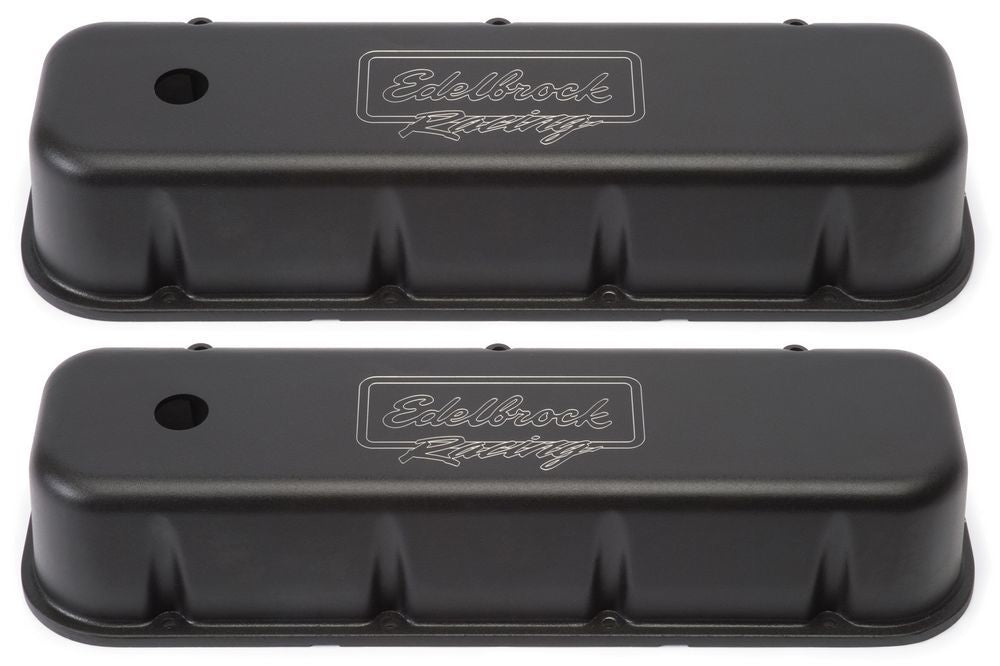 BBC Victor Series V/C's - Tall- Black Finish Valve Covers Edelbrock