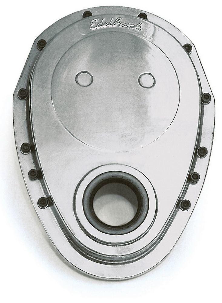 SBC Aluminum Timing Cover Timing Covers Edelbrock