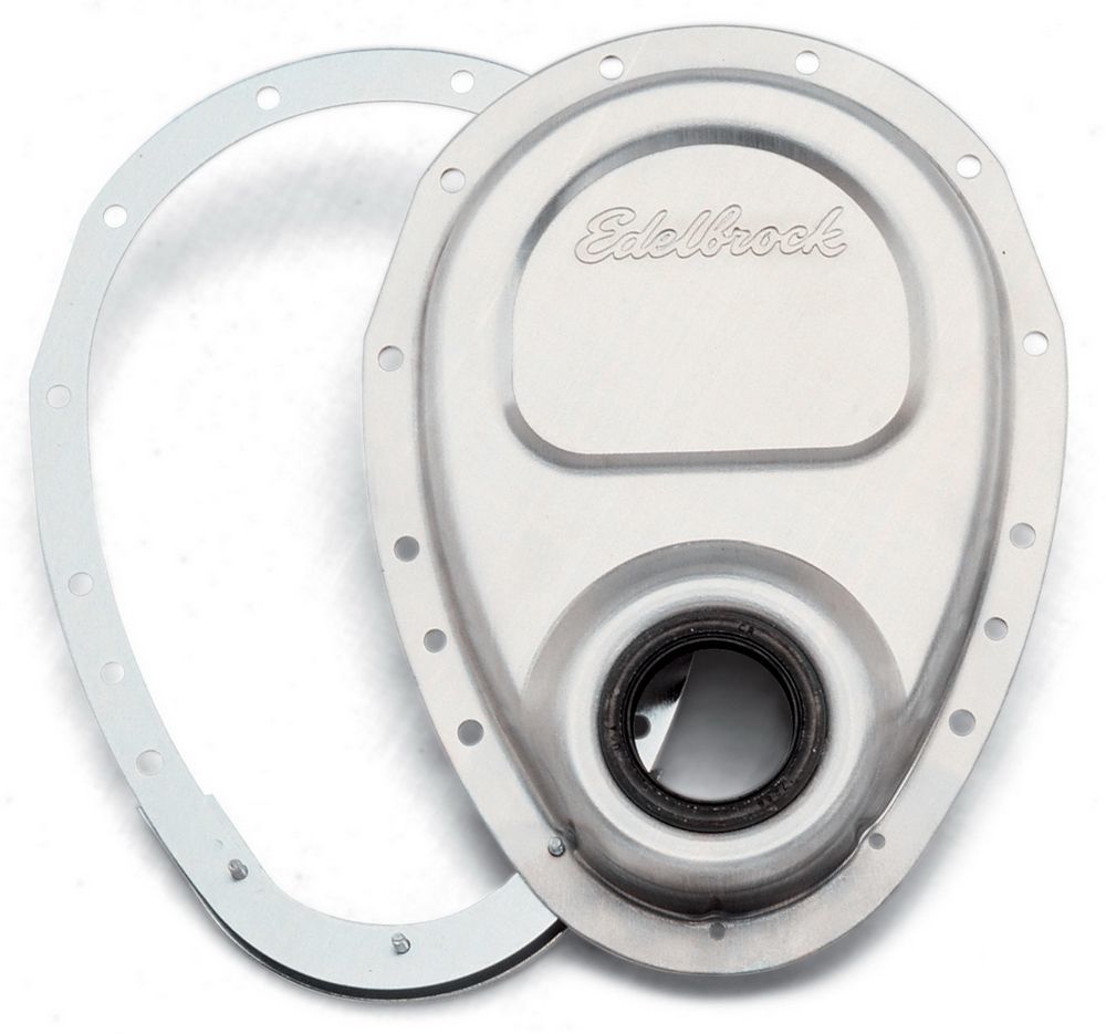 SBC Aluminum Timing Cover - 2 Piece Timing Covers Edelbrock