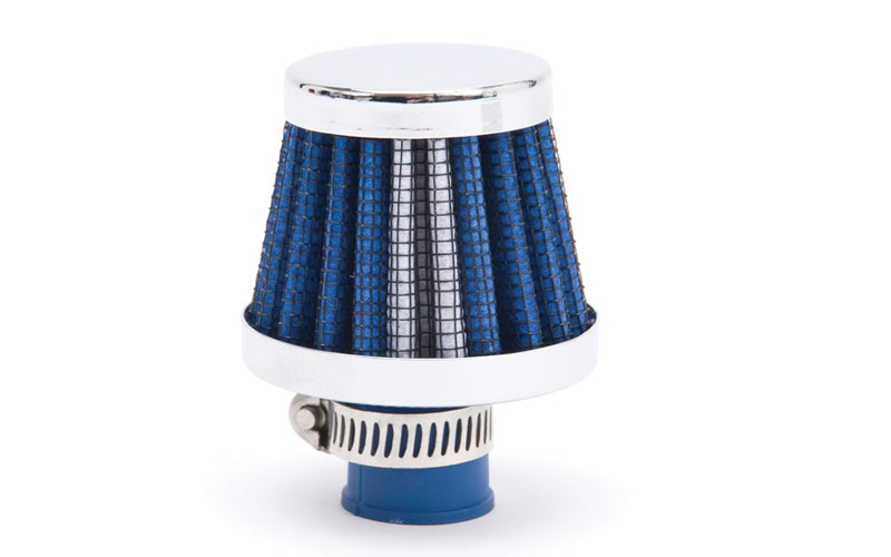 Valve Cover Breather 10mm Inlet Blue/Chrome Valve Cover Breathers and Components Edelbrock