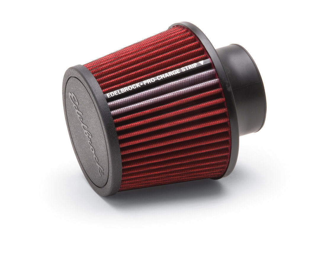 Pro-Flo Air Filter Cone 6-1/2 Tall Red/Chrome Air Filter Elements Edelbrock