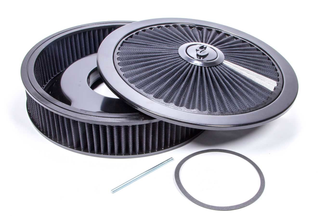Air Cleaner Kit - 14in Dia. Breathable - Black Air Cleaner Assemblies and Air Intake Kits Edelbrock
