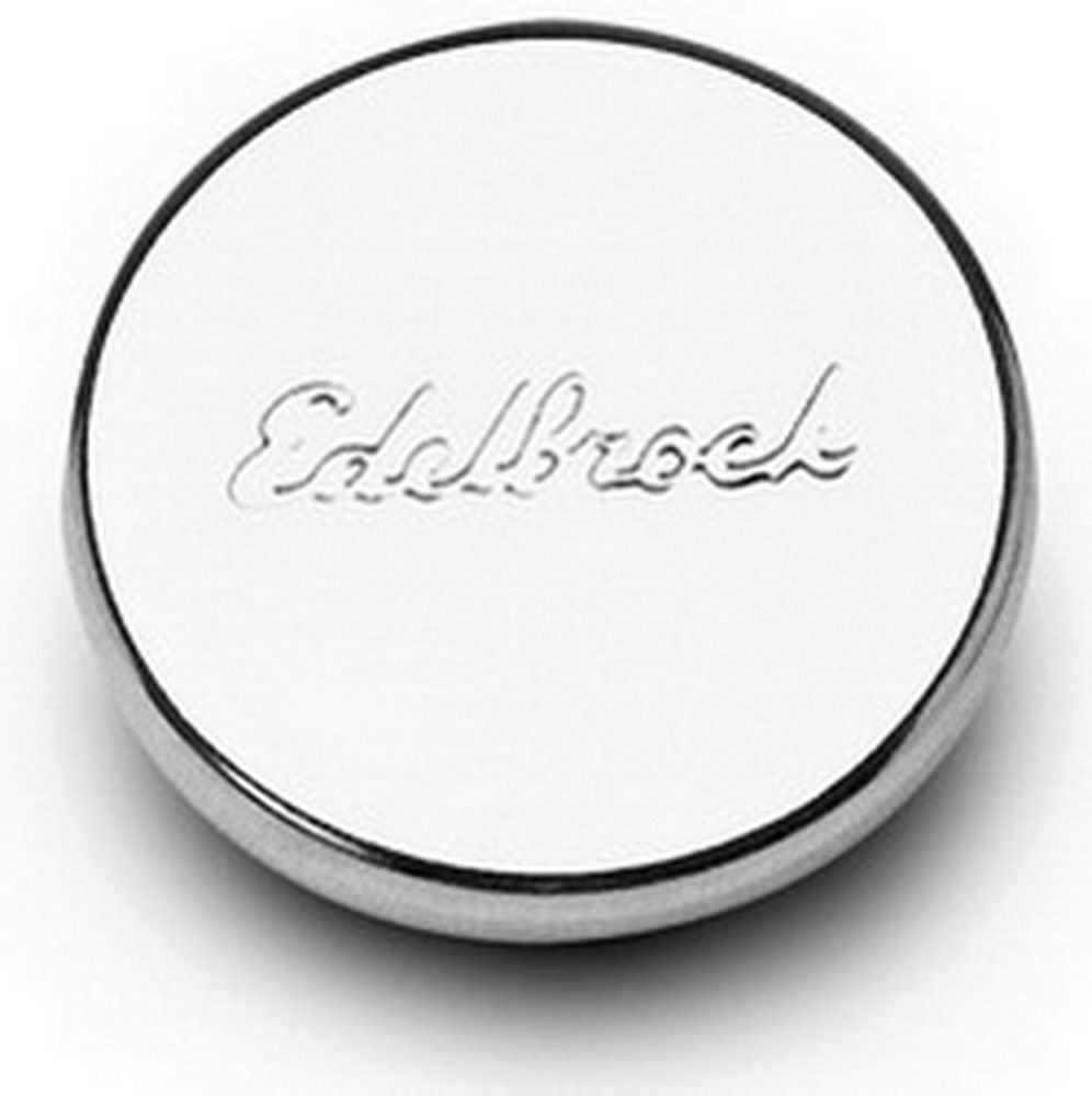 Chrome Oil Fill Hole Plug Valve Cover Filler Tubes and Caps Edelbrock