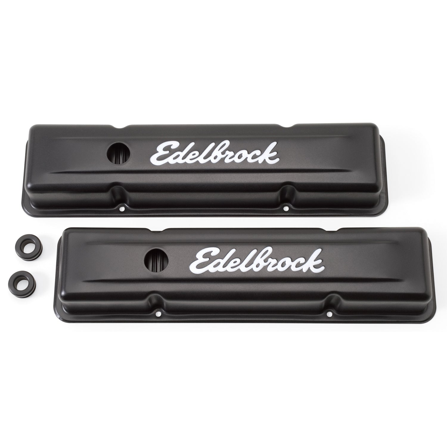 SBC Signature Series V/C's - Black Valve Covers Edelbrock