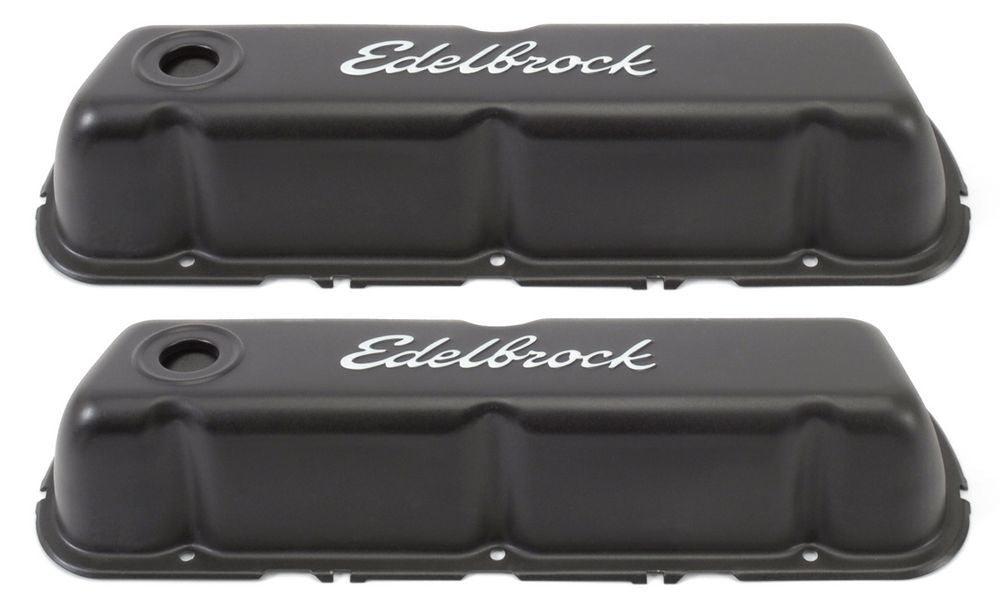 Valve Cover Kit SBF Signature Series Black Valve Covers Edelbrock