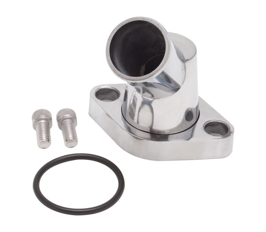 Chevy V8 Thermostat Housing - 45 Degree Water Necks - Thermostat Housings Edelbrock