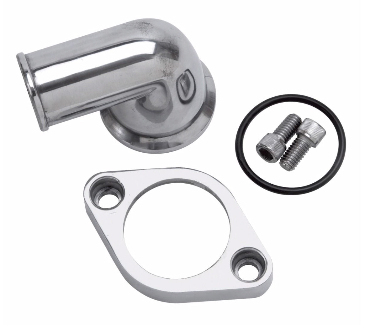 Chevy V8 Thermostat Housing - 90 Degree Water Necks - Thermostat Housings Edelbrock