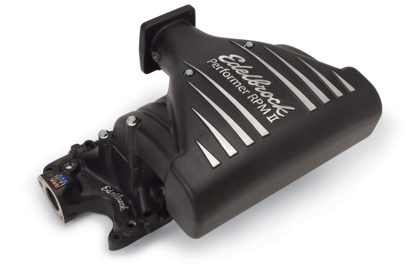 SBF Performer RPM II Manifold - Black Intake Manifolds Edelbrock