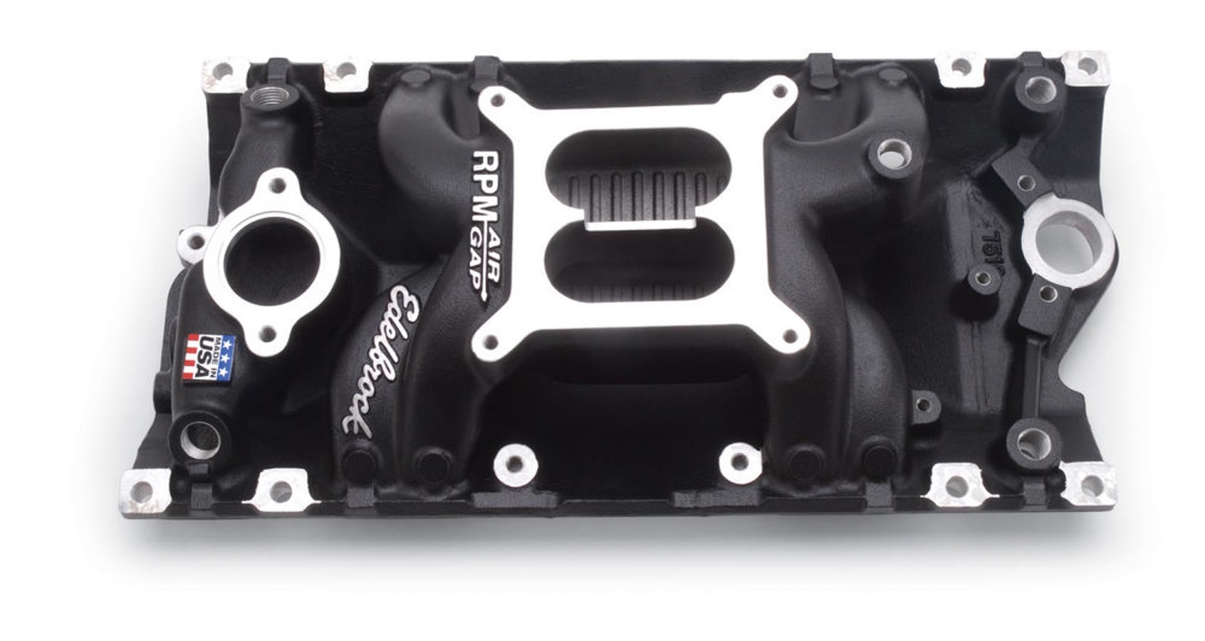 SBC Performer RPM A/G Manifold - Black Intake Manifolds Edelbrock