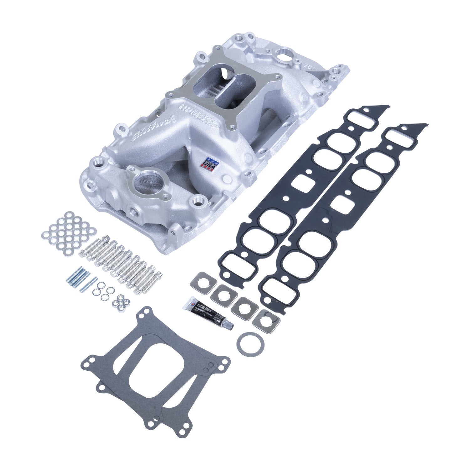 RPM Air Gap BBC Intake Install Kit Intake Manifolds Edelbrock