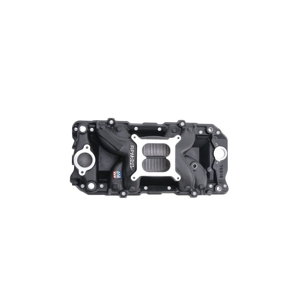 BBC Performer RPM A/G Manifold - O/P- Black Intake Manifolds Edelbrock