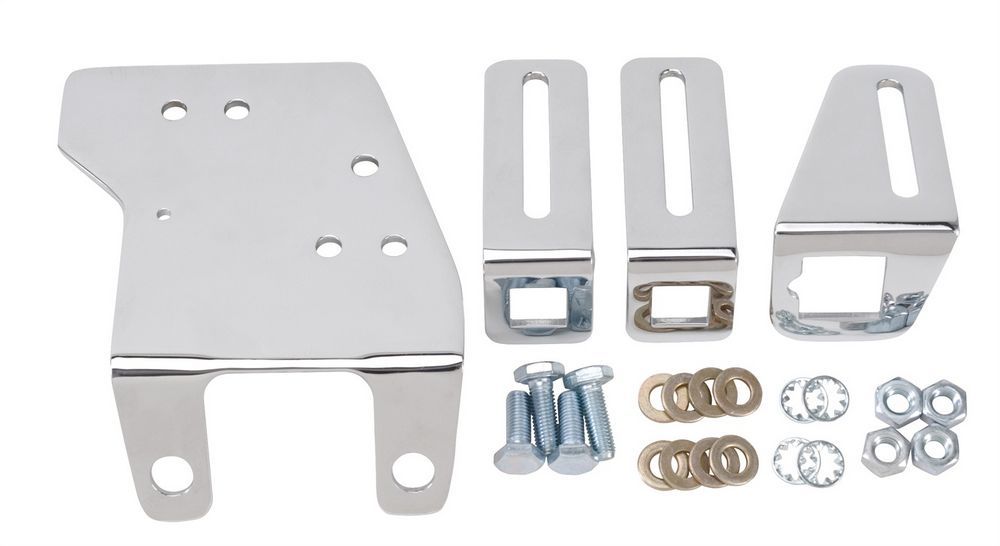 Chrome Throttle Bracket - GM Automatic Transmission Kickdowns Edelbrock
