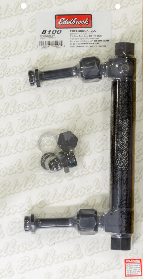 Dual Feed Fuel Log Adj. 4150/4500 Series Carbs Carburetor Fuel Lines/Logs Edelbrock