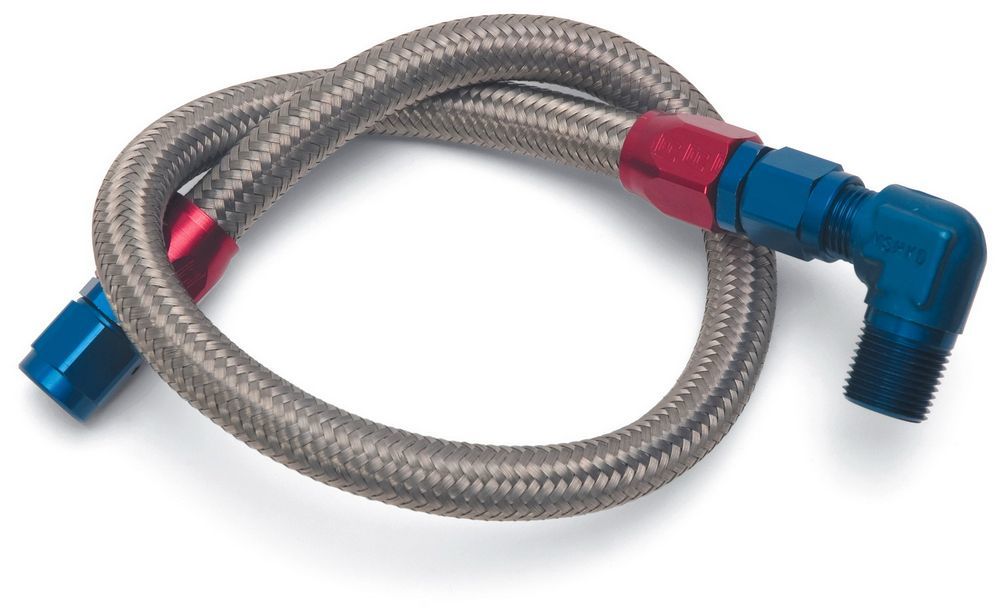 SBC S/S Braided Fuel Line Kit Fuel Supply Lines Edelbrock