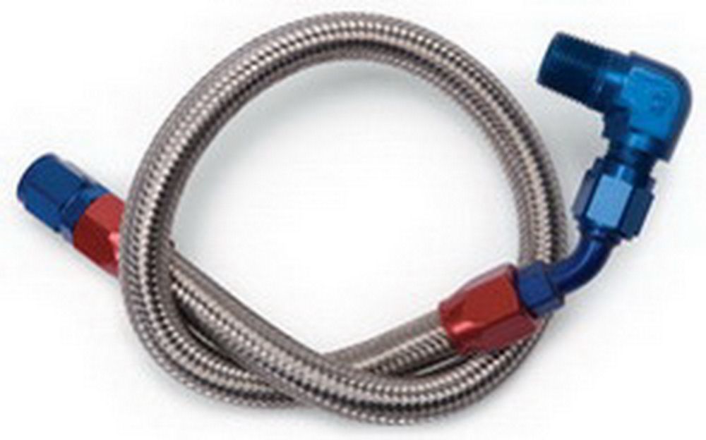 BBC S/S Braided Fuel Line Kit Fuel Supply Lines Edelbrock