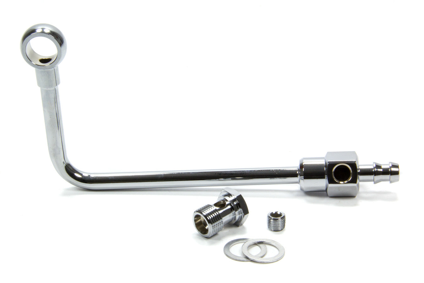 Chrome Fuel Line for EPS Carb. Carburetor Fuel Lines/Logs Edelbrock