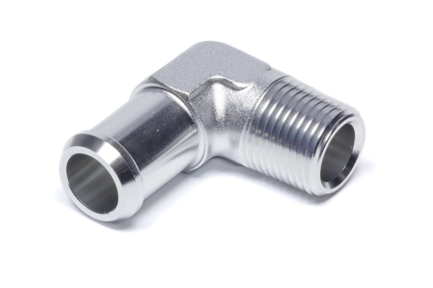 Hose End 90-deg 1/2npt to 3/4 Barb Clear Hose Ends Edelbrock