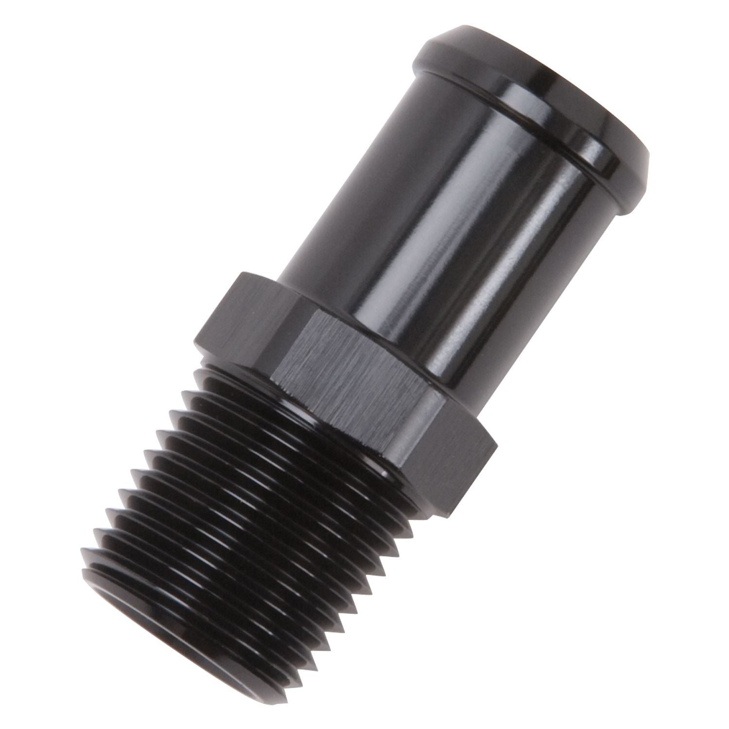 Hose End Straight 3/4in Barb to 1/2in NPT Male AN-NPT Fittings and Components Edelbrock