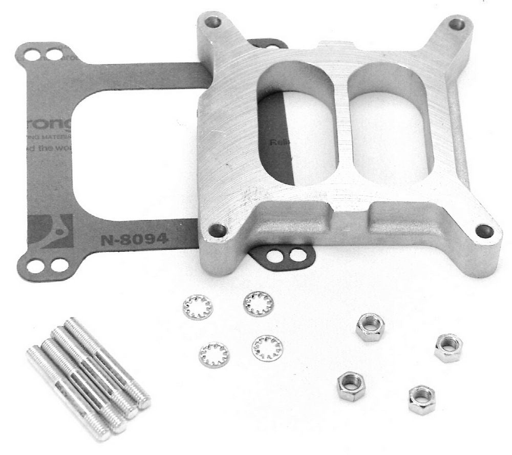 Carburetor Spacer - 1in Divided Carburetor Adapters and Spacers Edelbrock