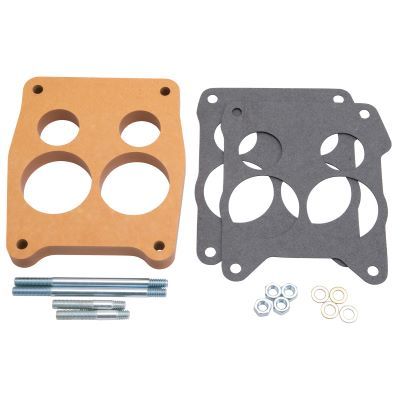 Carburetor Spacer- 3/4in 4-Hole - Wood Carburetor Adapters and Spacers Edelbrock