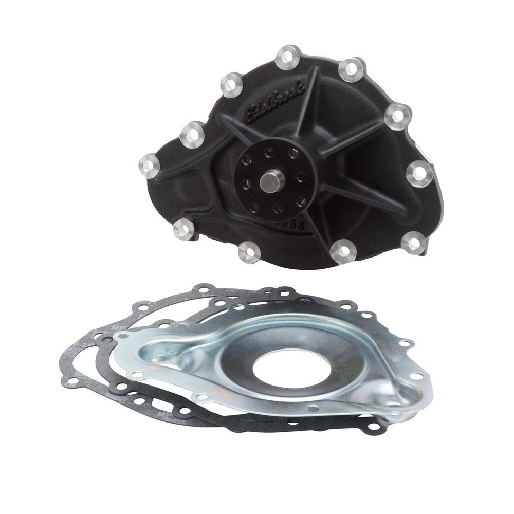 Pontiac Water Pump - V8 Black Water Pumps - Mechanical Edelbrock