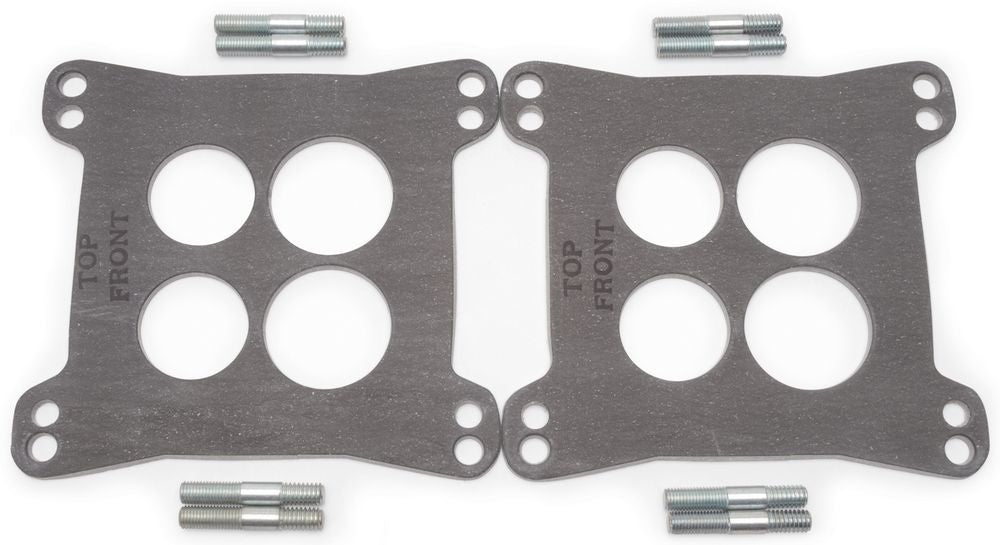 Dual Quad Insulator Kit Carburetor Gaskets Edelbrock